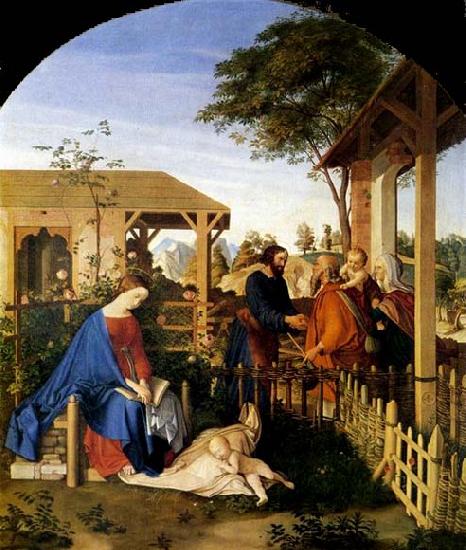 Julius Schnorr von Carolsfeld The Family of St John the Baptist Visiting the Family of Christ oil painting image